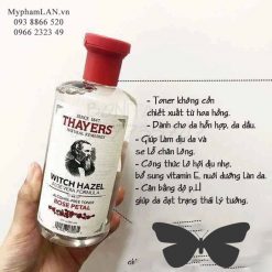 THAYERS WITCH HAZEL ROSE PETAL - Nước hoa hồng THAYERS không cồn