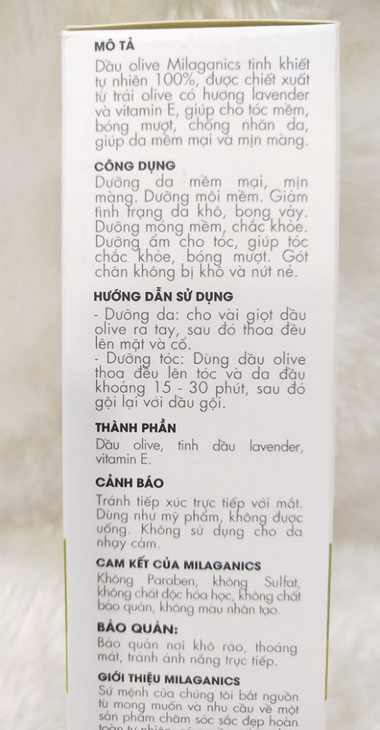 Milaganics Tinh Dầu Olive 