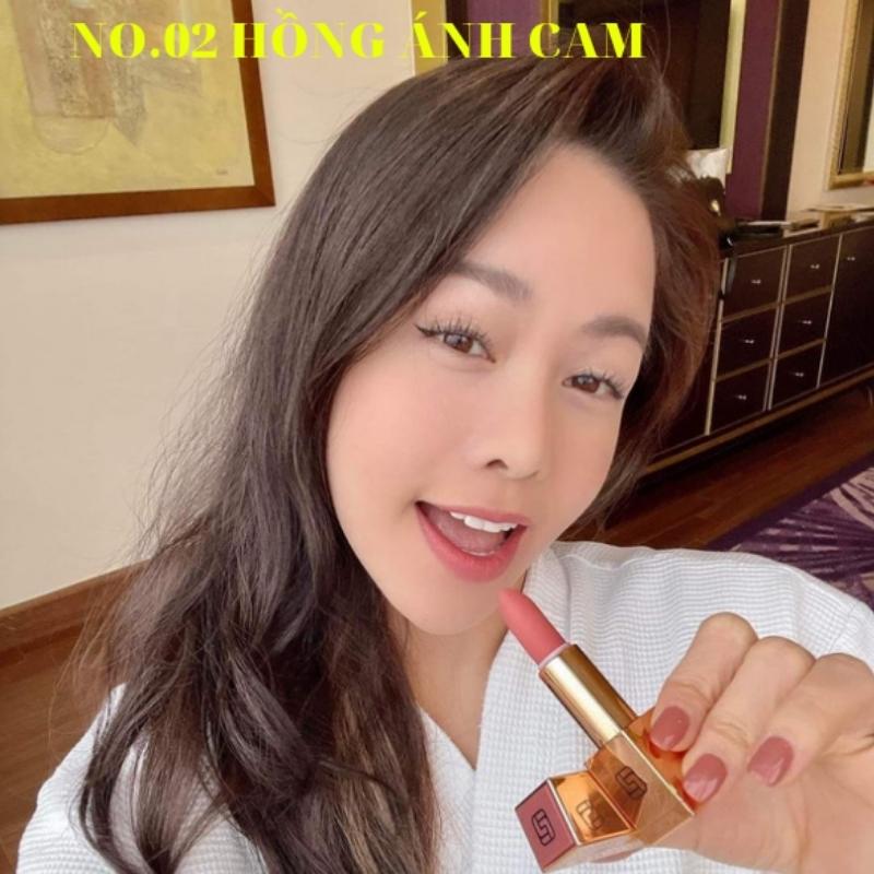 Son Thỏi Laura Sunshine Golden Velvet Lipstick No 2 Hồng Ánh Cam