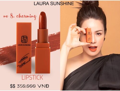 Son Lì Laura Sunshine Lipstick Charming 08 Cam Đất