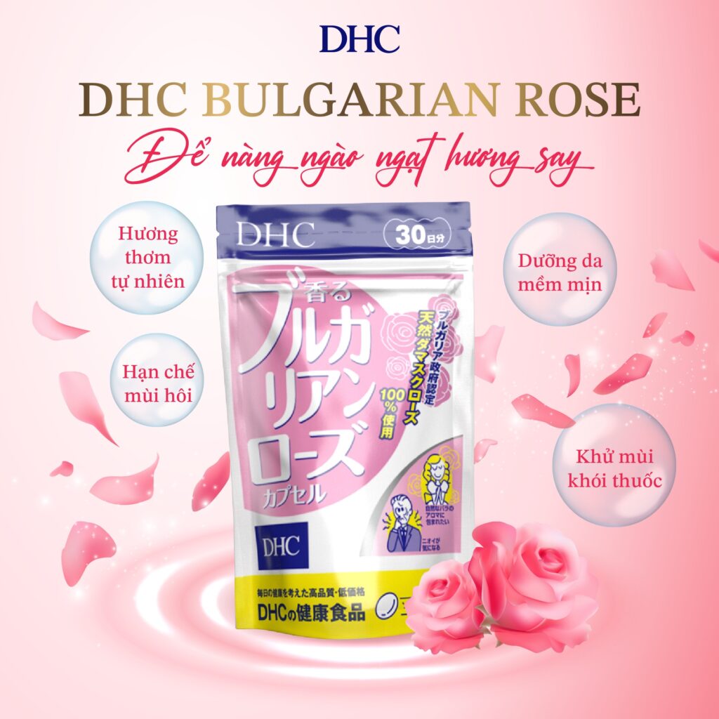 DHC Viên Uống Thơm Cơ Thể Hoa Hồng 30 Viên