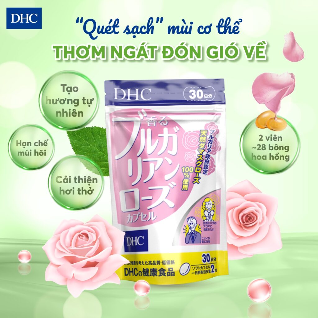 DHC Viên Uống Thơm Cơ Thể Hoa Hồng 30 Viên