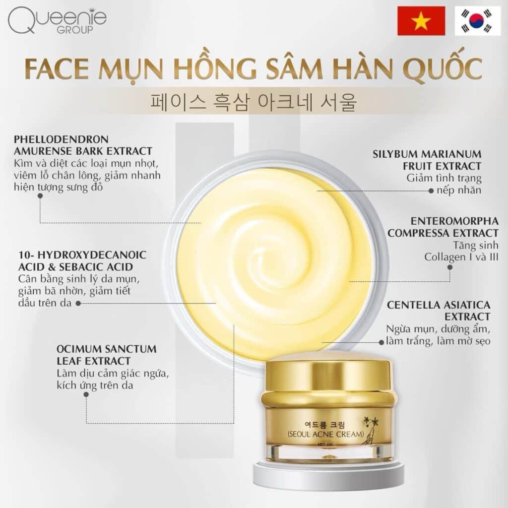 Face Mụn Hồng Sâm Seoul