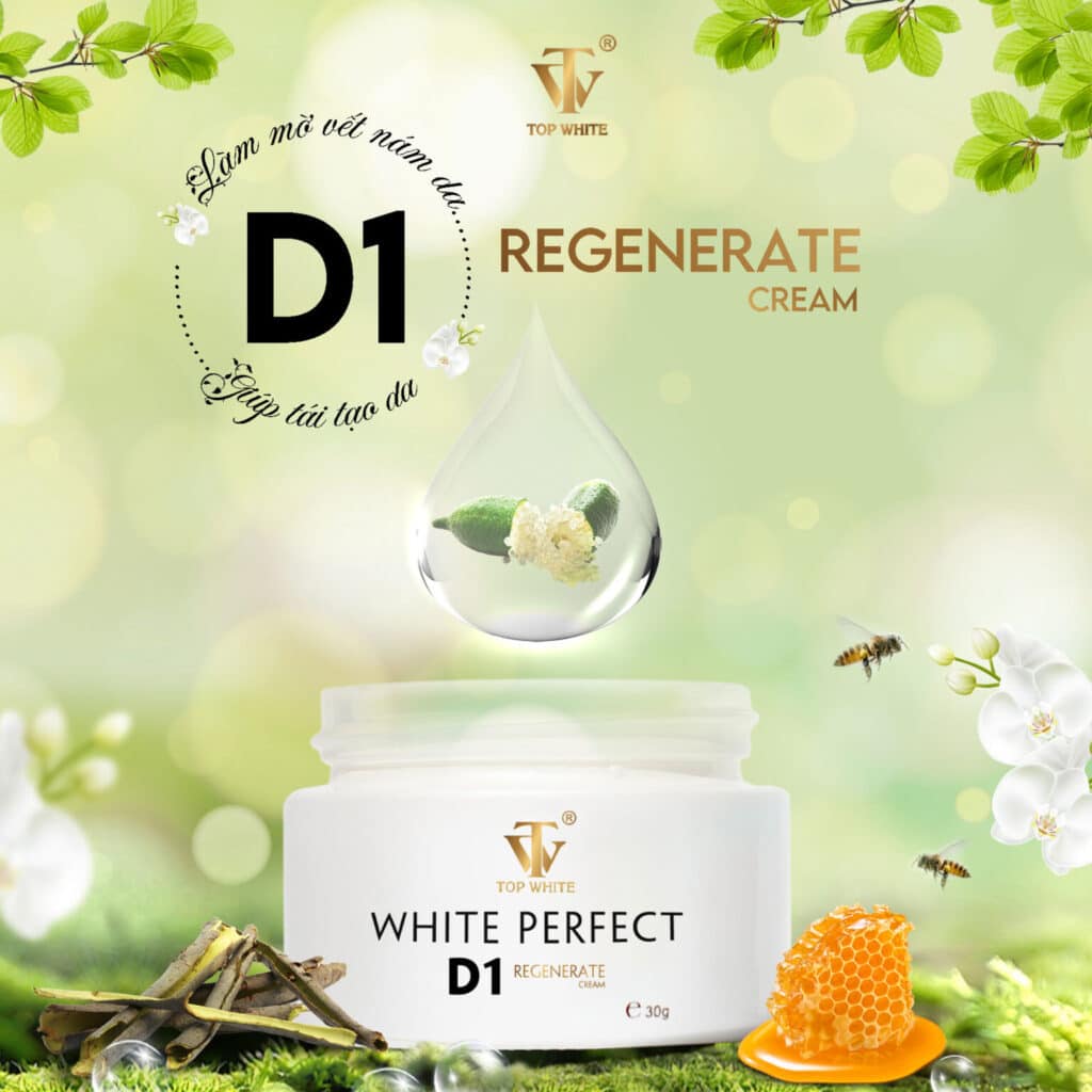 Top White D1 Kem Dưỡng Trắng Tái Tạo Mờ Nám