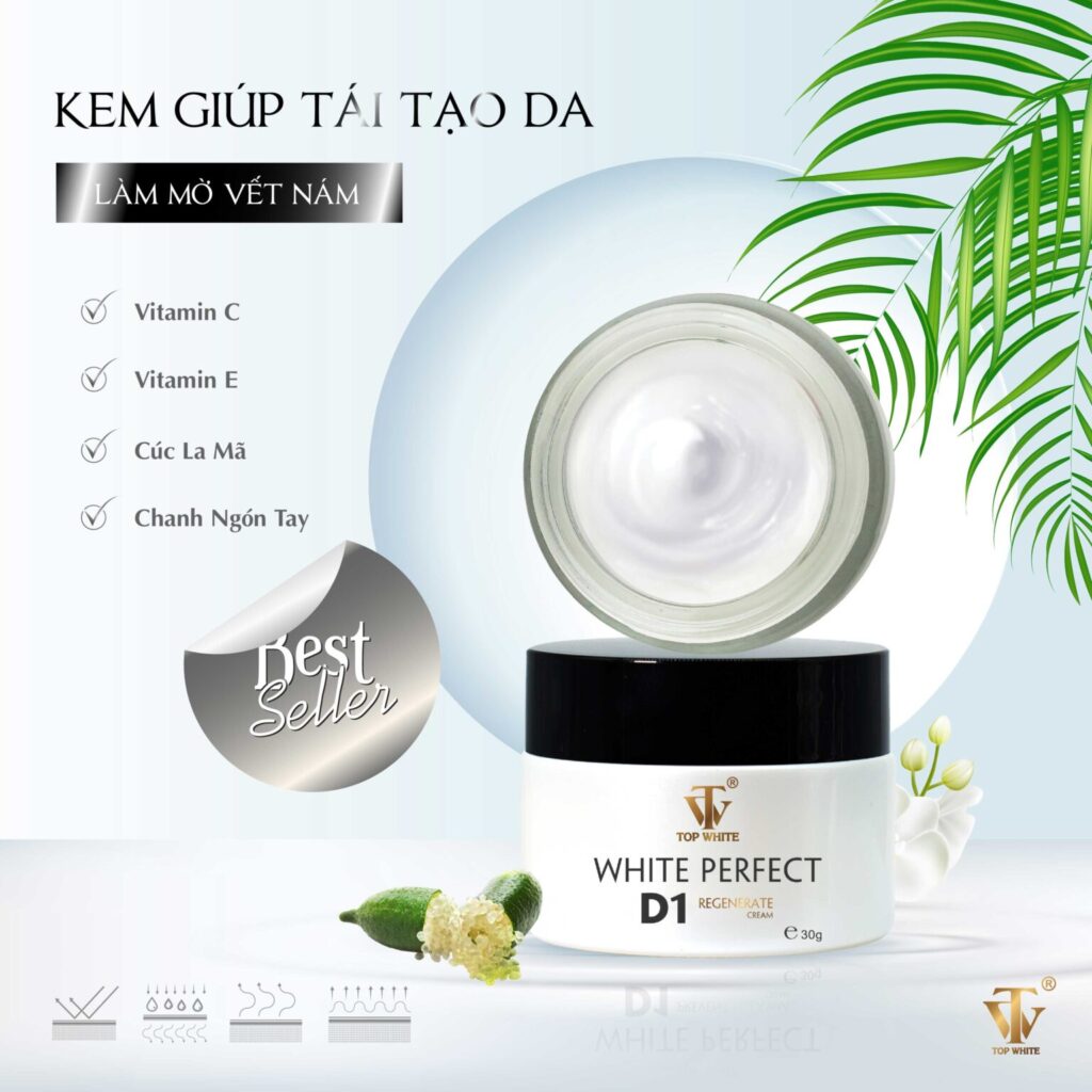 Top White D1 Kem Dưỡng Trắng Tái Tạo Mờ Nám