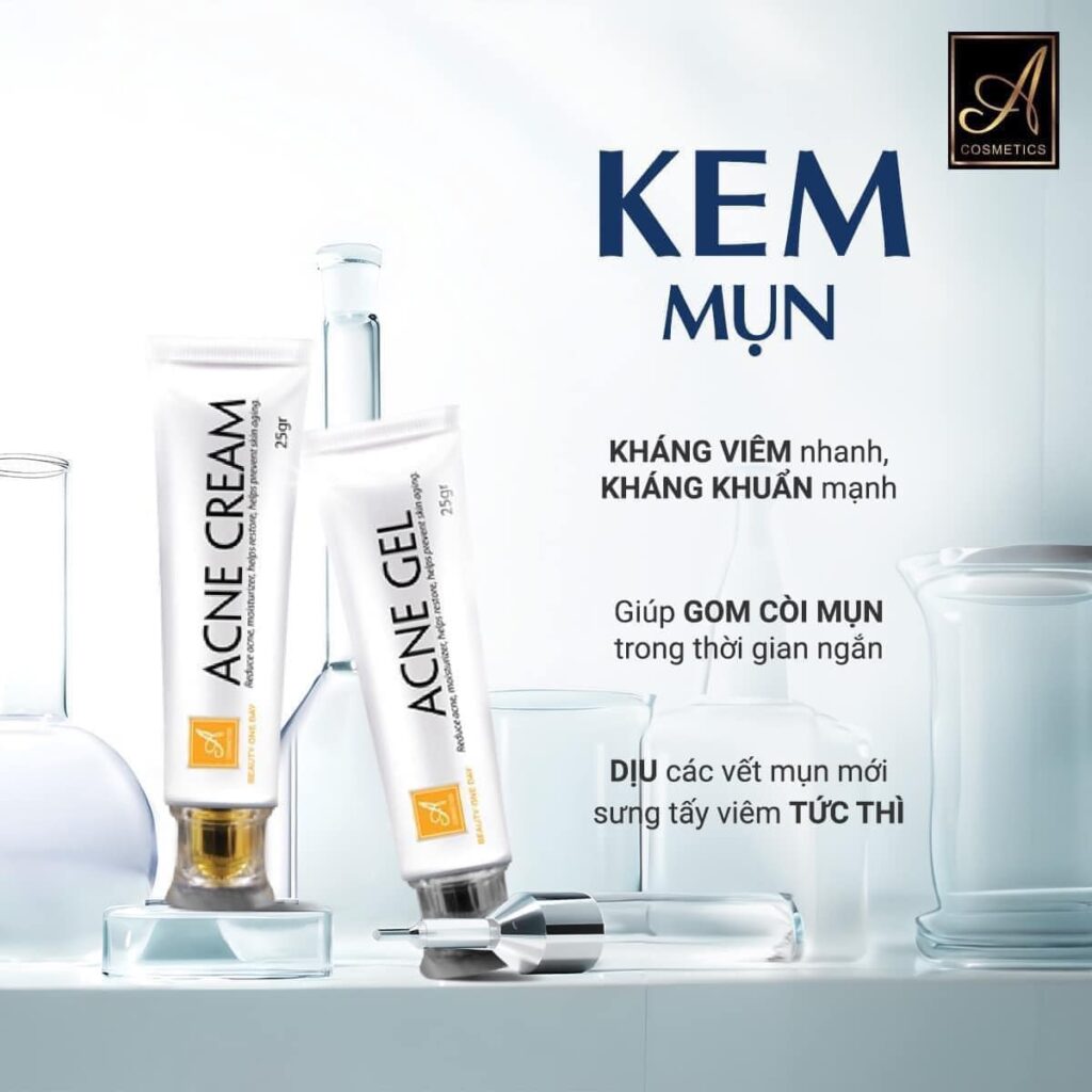 A Cosmetics Acne Combo Kem Mụn