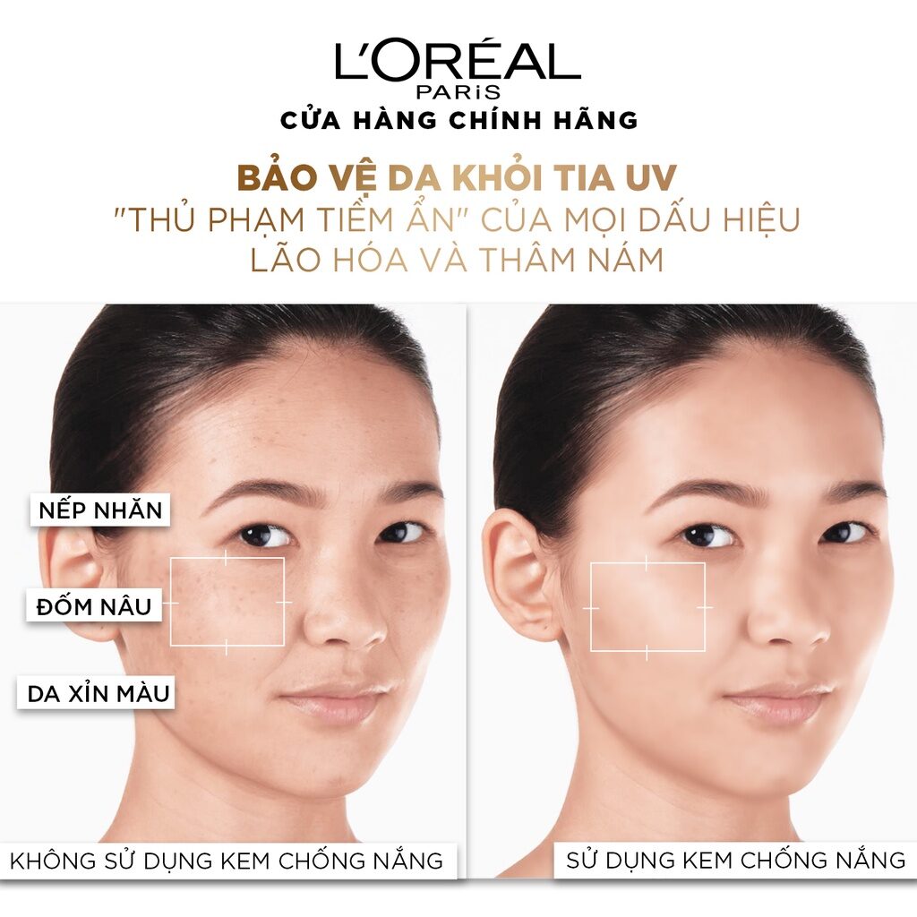 L'OREAL Kem Chống Nắng Thoáng Da Mỏng Nhẹ