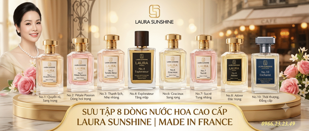 top 8 dòng nước hoa LAURA SUNSHINE bán chạy tháng 8