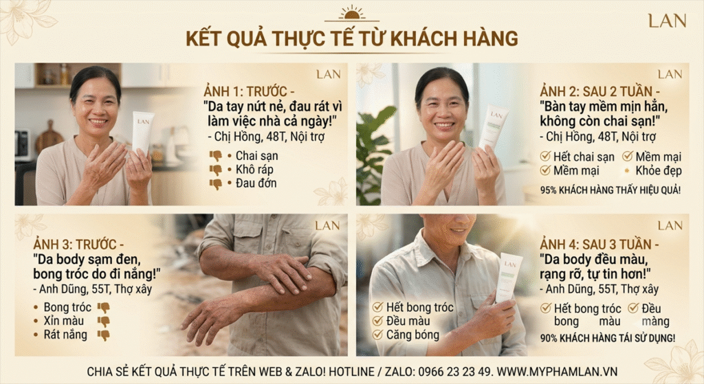 Da Khô Ráp, Bong Tróc Khi Làm Việc Nhà: Cách Phục Hồi Làn Da Tay & Body Mịn Màng