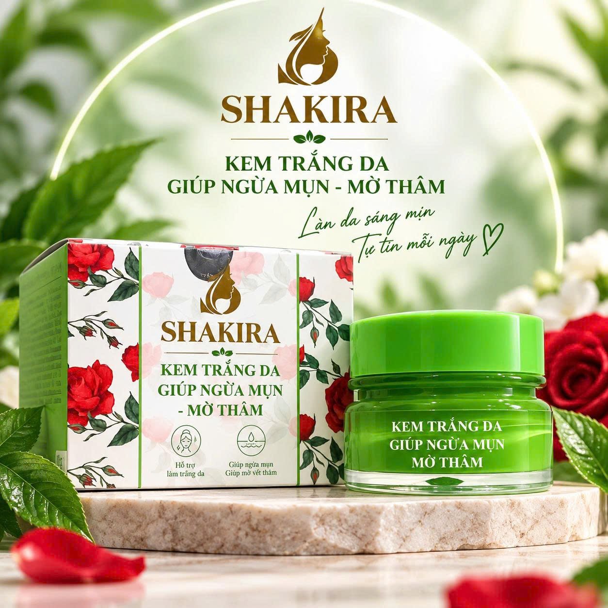 kem dưỡng trắng da, ngừa mụn, mờ thâm Shakira